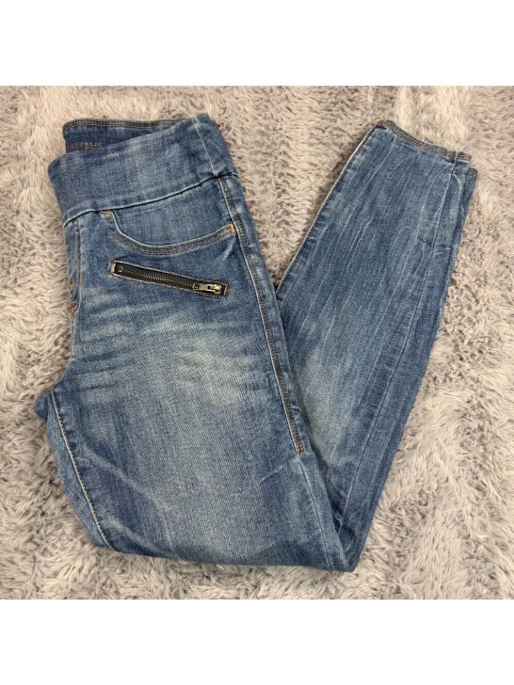 Rock & Republic Denim RX Fever Jeans Womens 8 Blue Cotton Jegging Skinny Stretch - Picture 7 of 16